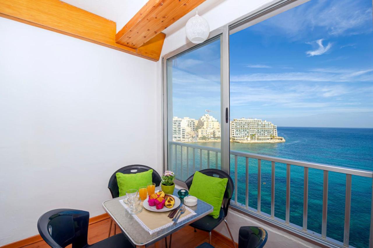 Spinola Bay Top Floor Seafront 3 Bedroom Apartment With Panoramic Sea Views - By Getawaysmalta Saint Julian's Exterior foto